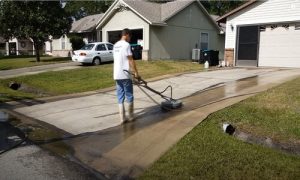 Burnaby Pressure Washing cleaning driveway
