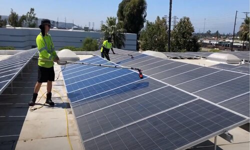 Burnaby Pressure Washing cleaning solar panels