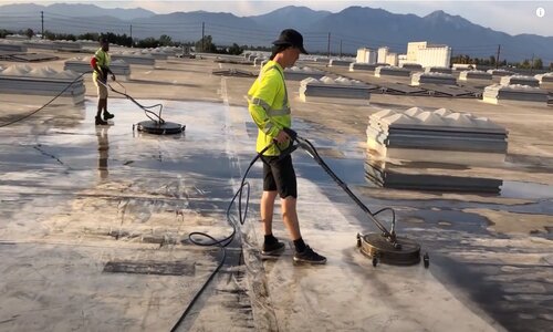 Burnaby Pressure Washing commercial rooftop washing