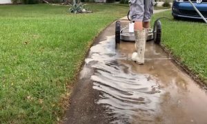 Burnaby Pressure Washing concrete pathway cleaning