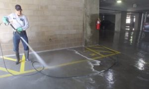 pressurized parking garage cleaning