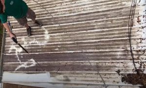 Burnaby Pressure Washing cleaning a roof